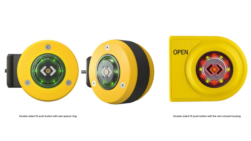 New modern design of the PK push button series for double-sided glass installation